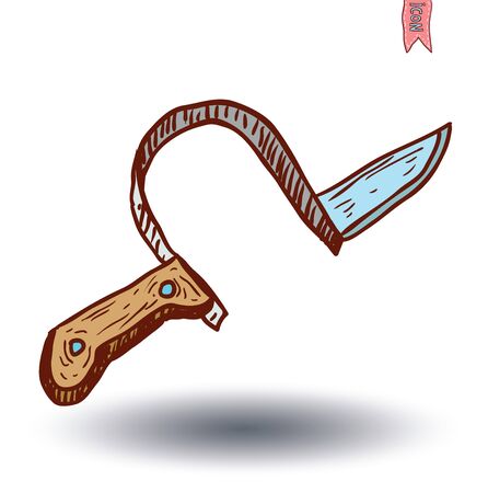Fake knife headband. vector illustrationのイラスト素材