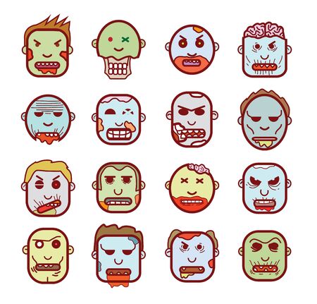 zombie cartoon character, vector illustration.のイラスト素材