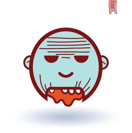 zombie cartoon character, vector illustration.のイラスト素材