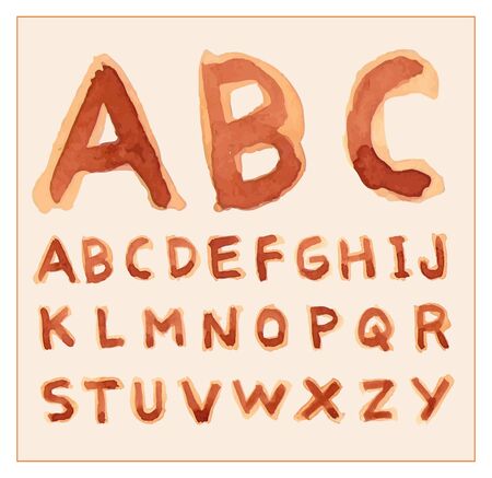 Hand drawn alphabetのイラスト素材