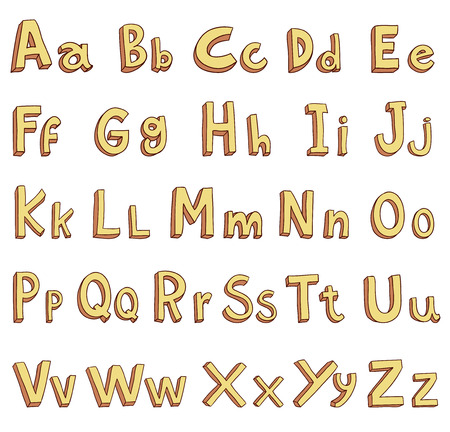 Alphabet font Vectorのイラスト素材