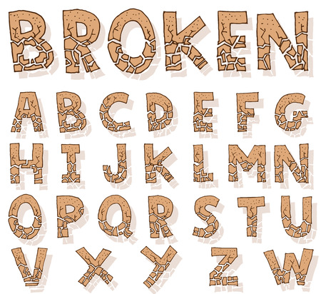 Hand drawn alphabet. vectorのイラスト素材