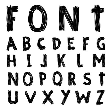 Alphabet font Vectorのイラスト素材