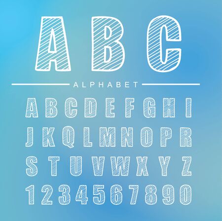 Alphabet font Vectorのイラスト素材