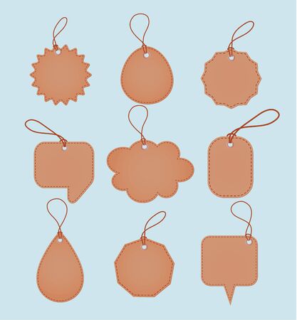 Set of Blank tags illustration.のイラスト素材