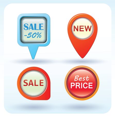 Sale Tags, Vector Illustration.のイラスト素材