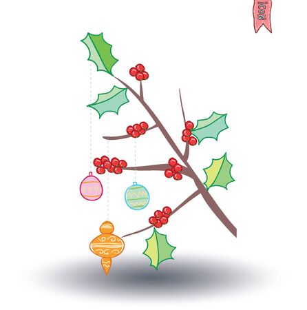 Christmas branche. vector illustration.のイラスト素材