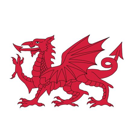 symbol of Wales, vector illustrationのイラスト素材