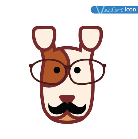 dog icon hipster- vector illustration.のイラスト素材