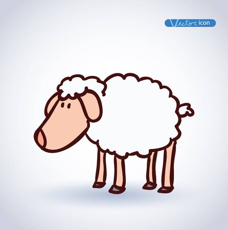 sheep, vector illustrationのイラスト素材