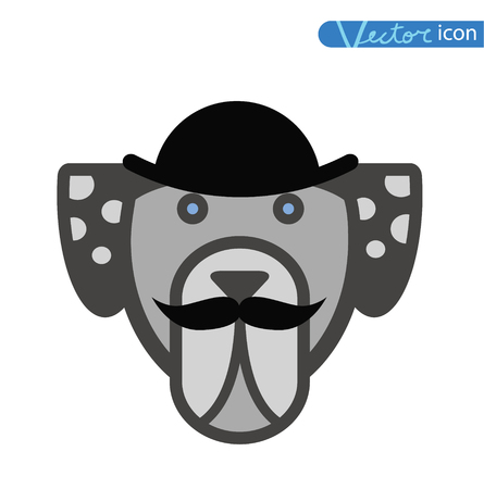 dog icon hipster- vector illustration.のイラスト素材