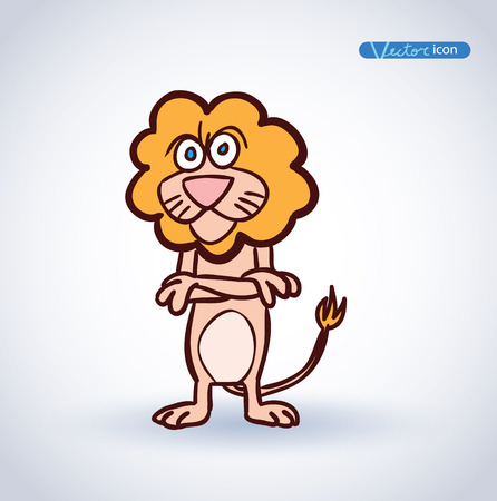 lion icon, vector illustrationのイラスト素材