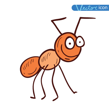 ant  cartoon insect bug icon, vector illustration.のイラスト素材