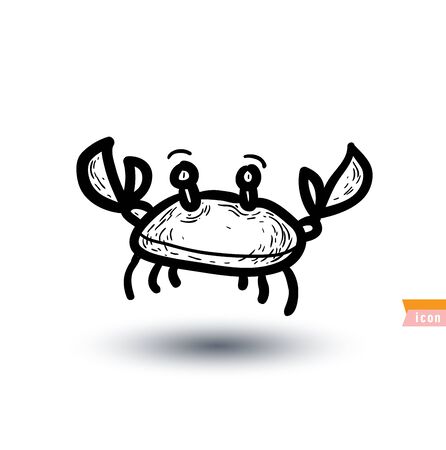Cartoon illustration of crab, vector illustration.のイラスト素材