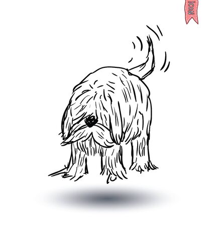 dog icon - vector illustration.のイラスト素材