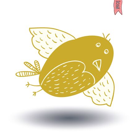 Bird hand drawn. vector illustration.のイラスト素材