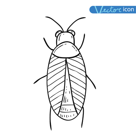 cartoon insect bug icon, vector illustration.のイラスト素材