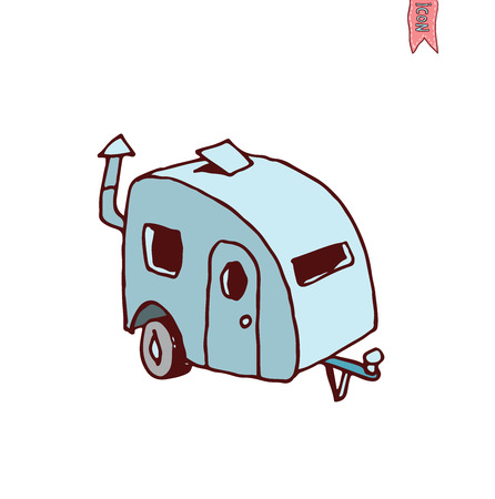 Caravan icon, vector illustration.のイラスト素材