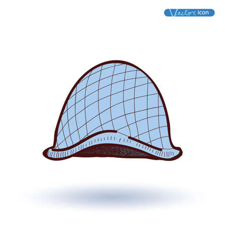 Helmet, Hand Drawn, vector illustration.のイラスト素材