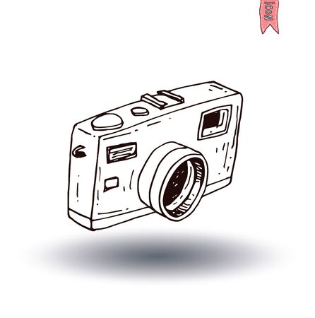 camera icon, vector illustrationのイラスト素材