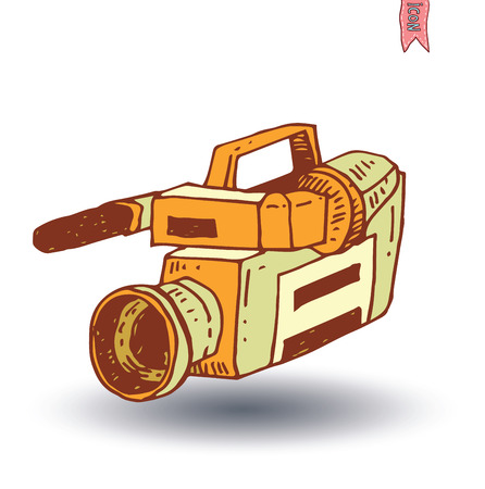 camcorder icon, vector illustrationのイラスト素材
