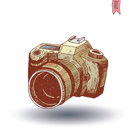 camera icon, vector illustrationのイラスト素材