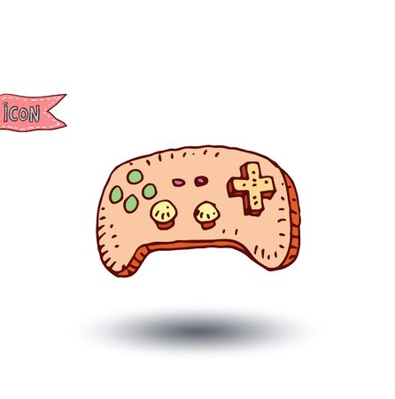 Video game controller icon isolated, vector illustration.のイラスト素材