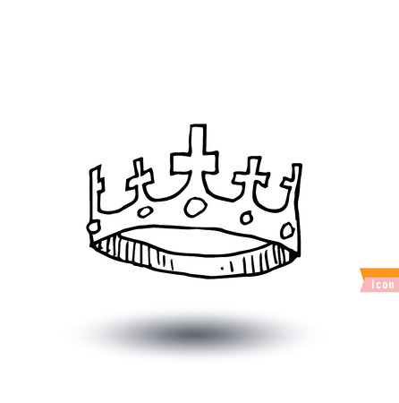 crown,  hand drawn vector.のイラスト素材