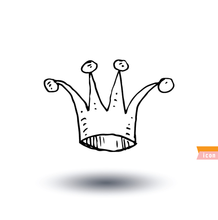 crown,  hand drawn vector.のイラスト素材