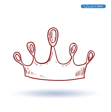 crown,  hand drawn vector.のイラスト素材