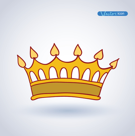 crown,  hand drawn vector.のイラスト素材