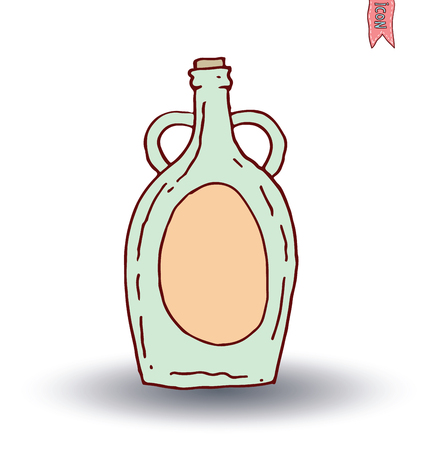 Bottle icon, vector illustrationのイラスト素材