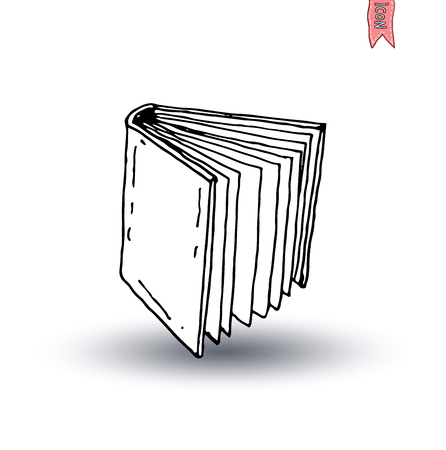 Book icon isolated, illustration vector.のイラスト素材