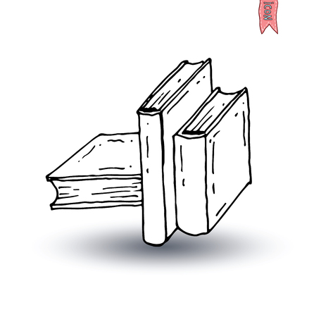 Book icon isolated, illustration vector.のイラスト素材