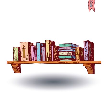 Book icon isolated, illustration vector.のイラスト素材