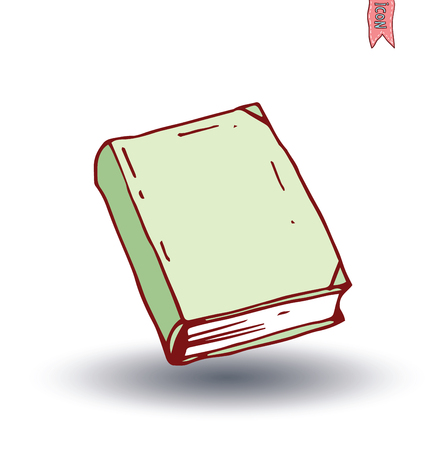 Book icon isolated, illustration vector.のイラスト素材