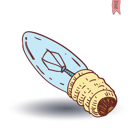 Bulb lamp idea icon illustrationのイラスト素材