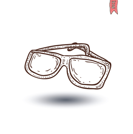 Glasses Icon illustrationのイラスト素材