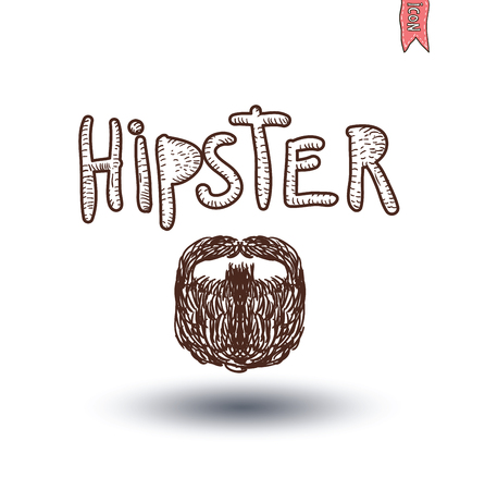 Hipster people icon illustrationのイラスト素材