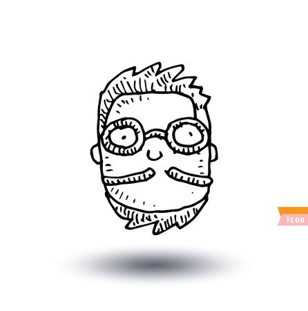 Hipster people icon illustrationのイラスト素材