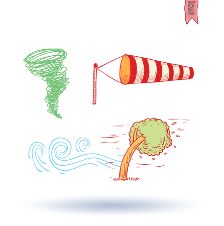 weather elements, vector illustration.のイラスト素材
