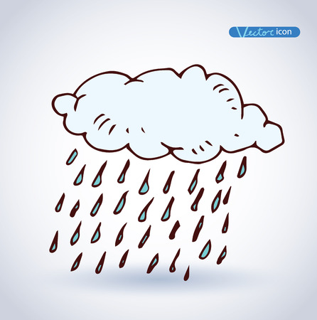 rain cloud , Weather Icons. vector illustration.のイラスト素材