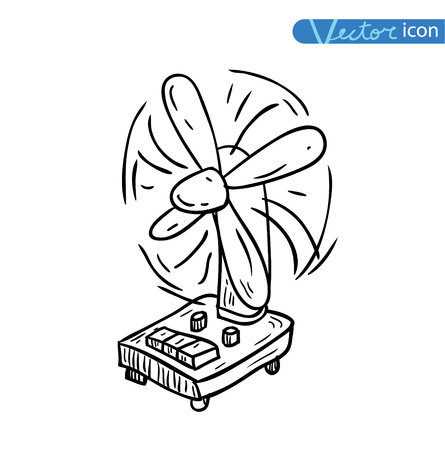 table fan - vector illustrationのイラスト素材