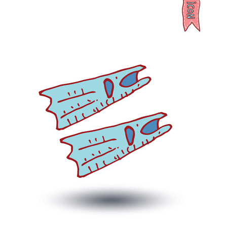 flippers, vector illustration.のイラスト素材