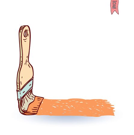 Paint brush icon, vector illustrationのイラスト素材