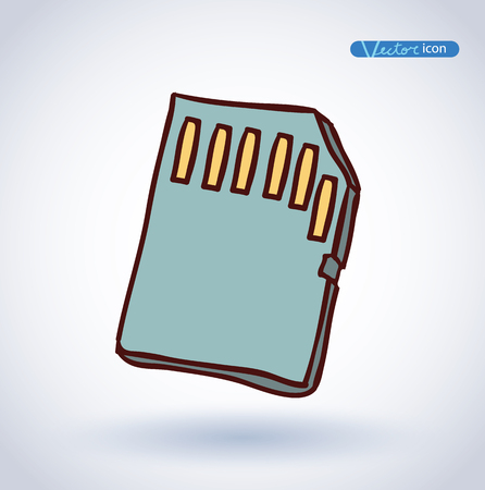 Micro sd card Iconのイラスト素材