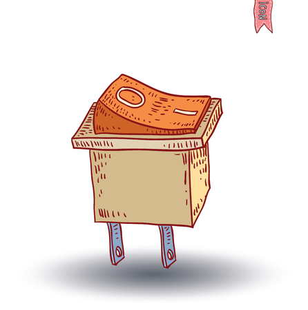 electric switch icon - vector illustrationのイラスト素材