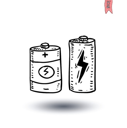 battery icon - vector illustrationのイラスト素材