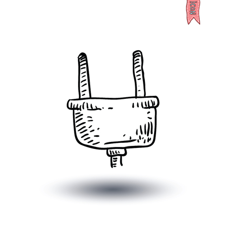 Plug Electricity icon - vector illustrationのイラスト素材