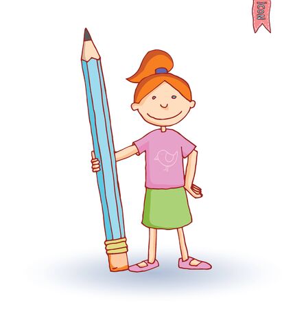 Kid school, vector illustration.のイラスト素材